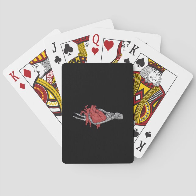 Heart Skeleton Händer Casinokort (Baksidan)