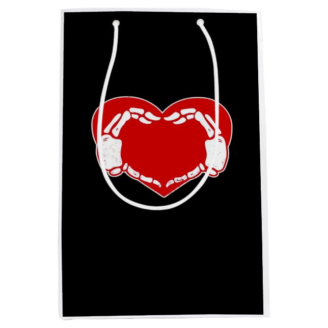 Heart Skeleton Händer gotiic Valentine Red Classic (Framsidan)