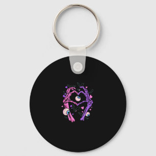 Heart Skeleton Händer - Halloween Pastel Goth Eyeb Nyckelring