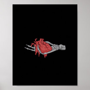 Heart Skeleton Händer Poster