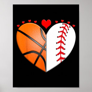 Heart Sketll Sell Valentines day Sports Älskare Poster