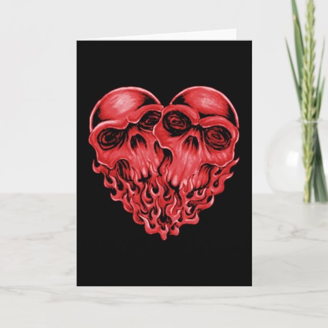 Heart Skulls Helgkort (Framsida)