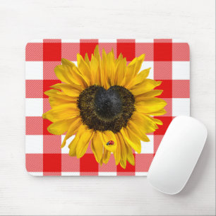 Heart Solros med Ladybug Musmatta