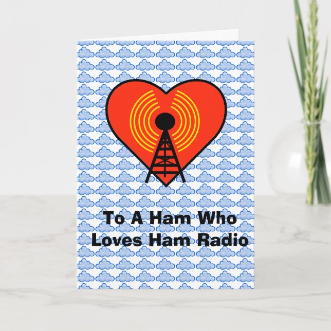 Heart & Soul Ham Radio Greeting Card Helgkort (Framsida)