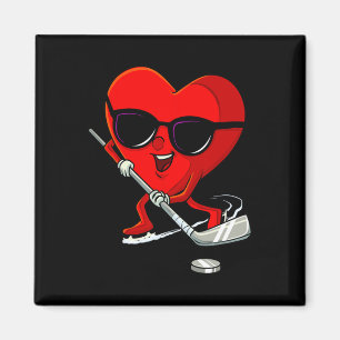 Heart Spelar ishockey Cute Valentines day Sport Magnet