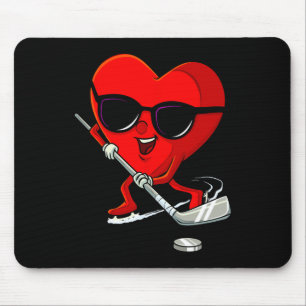 Heart Spelar ishockey Cute Valentines day Sport Musmatta