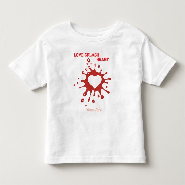 Heart Splash Art – Creative Love Expression Design T Shirt (Framsida)