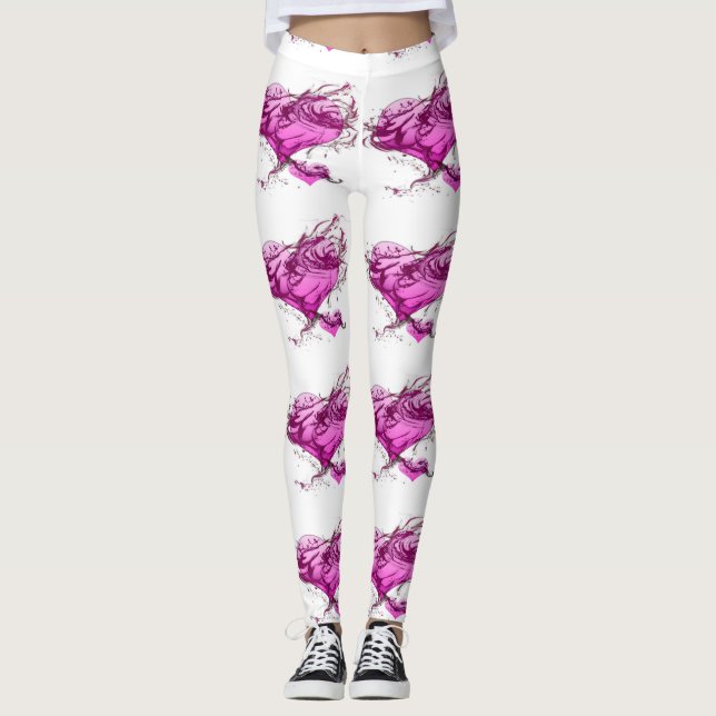 Heart Stänk Leggings (Framsida)