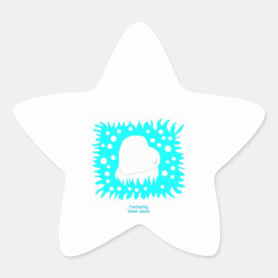 Heart Star-märkning för Winter Snö Stjärnformat Klistermärke