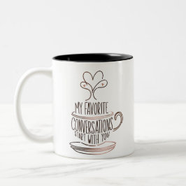 Heart Steam Coffee Mamma - Timless Mor Day ArT Två-Tonad Mugg