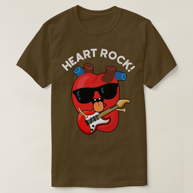 Heart Sten Funny Music Anatomy Pun T Shirt (Design framsida)