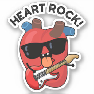 Heart Sten Funny Music Pun Klistermärken