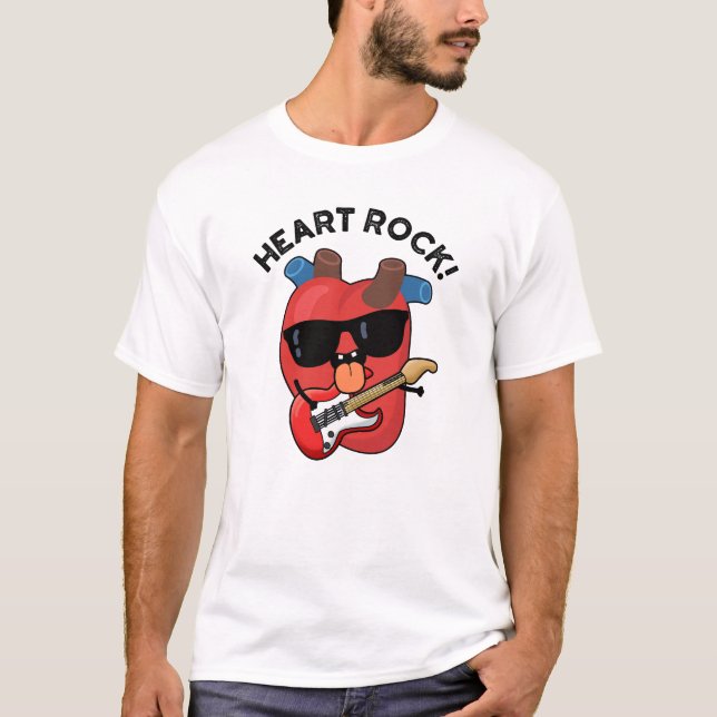 Heart Sten Funny Music Pun T Shirt (Framsida)