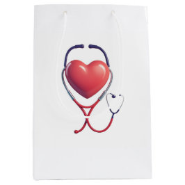 Heart & Stethoscope Gift Bag | Nurse & Doctor Appr