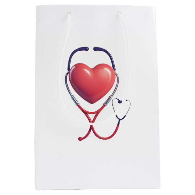 Heart & Stethoscope Gift Bag | Nurse & Doctor Appr (Framsidan)