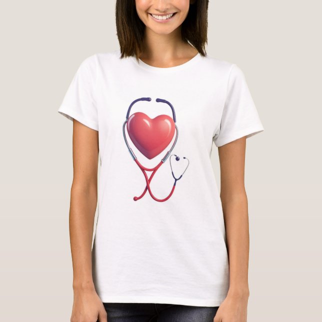 Heart Stethoscope Love Tee (Framsida)