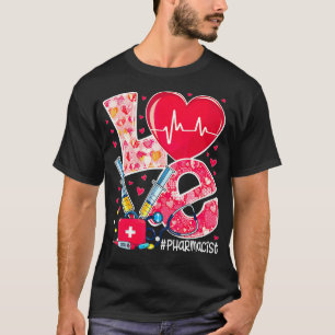 Heart Stetoscope Cute Kärlek Sjuksköterskor Valent T Shirt