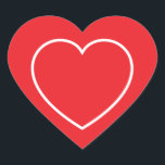 Heart Stickers Hjärtformat Klistermärke<br><div class="desc">Heart shape stickers are shown in red and white.</div>