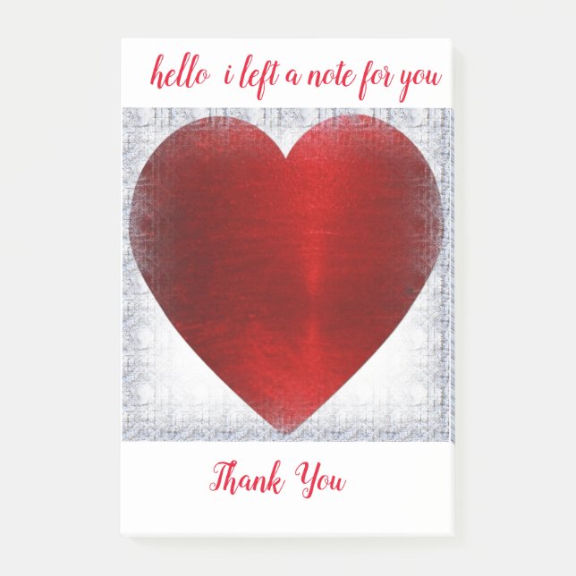 HEART STICKY NOTES POST-IT BLOCK (Framsida)