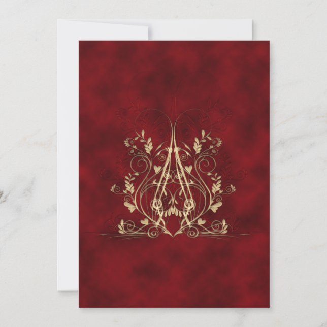 Heart Strings Romantic Goth Inbjudan (Framsida)