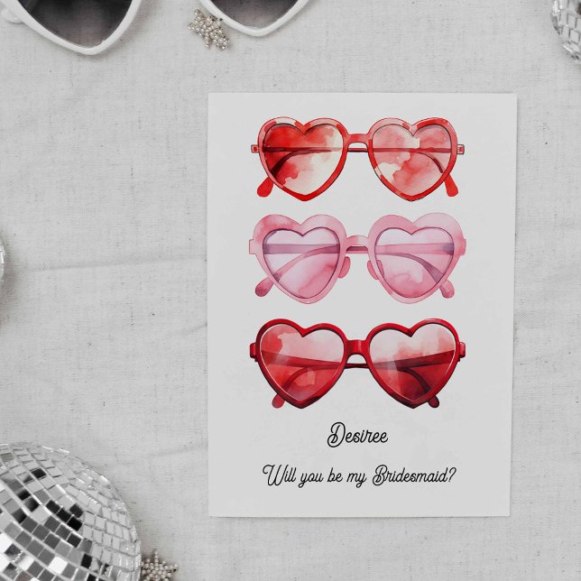 Heart Sunnies Bridesmaid Frieri Kort (Skapare uppladdad)