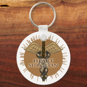 Heart Surgeon Caduceus Nyckelring