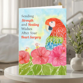 Heart Surgery Healing Scarlet Macaws, Hibiscus Kort