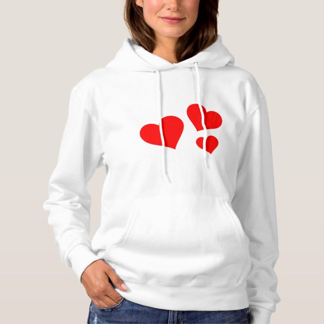 Heart T-Shirt Hoodie (Framsida)