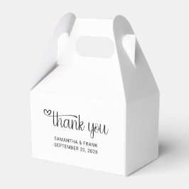 Heart Tack Typography Bröllop Presentaskar