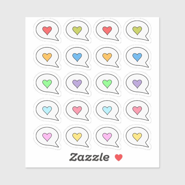 Heart Tal-tankbubbelpåminnelsemerarplan Klistermärken (Ark)