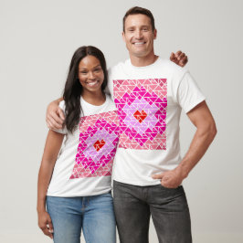 Heart Tangram Mönster T Shirt