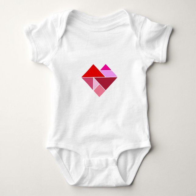 Heart Tangram T Shirt (Framsida)