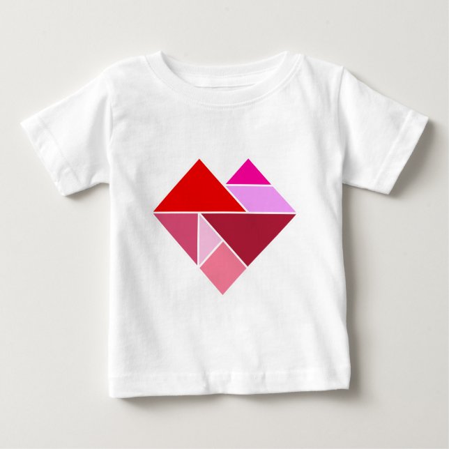 Heart Tangram T Shirt (Framsida)