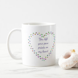 Heart Tass avtryck Memorial Pet Hund Anpassningsba Kaffemugg
