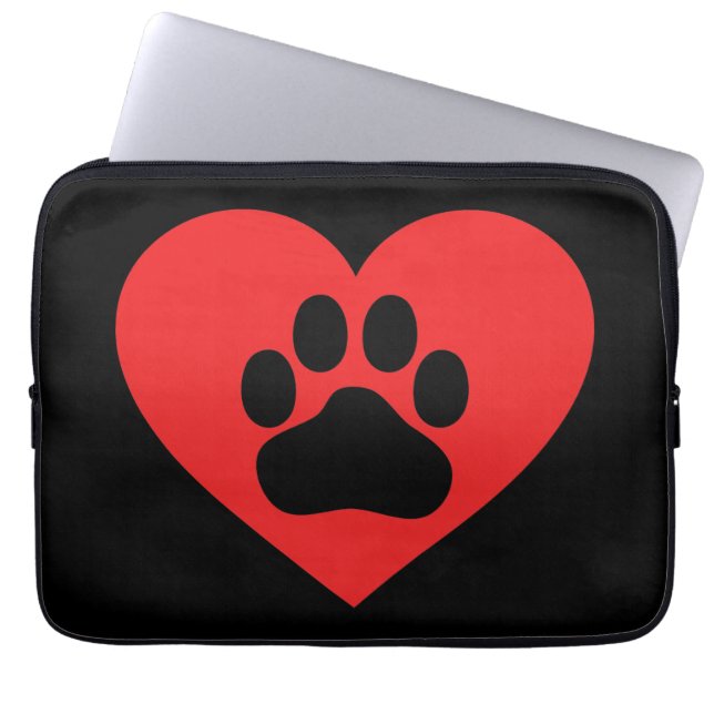 Heart Tass Red Laptop Sleeve (Framsidan)
