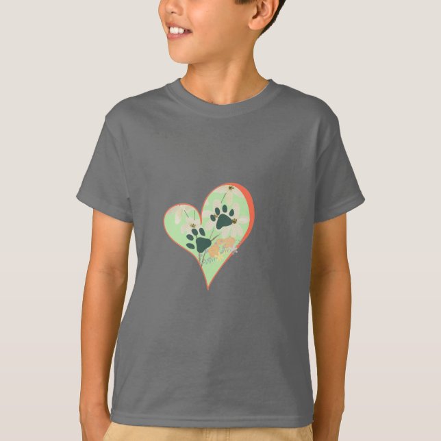 Heart & Tassar T-Shirt (Framsida)