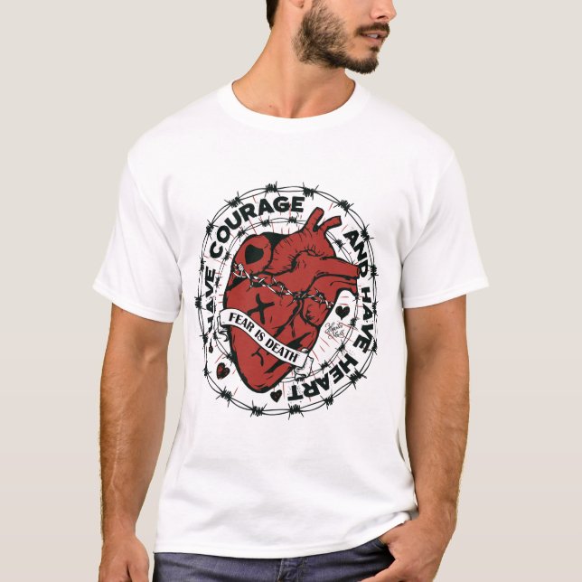 Heart tattoo citation old school t shirt (Framsida)