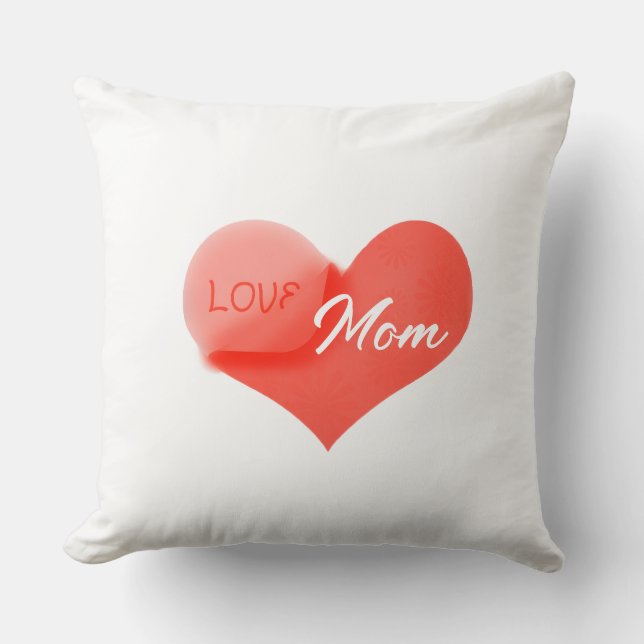 Heart that says Love for Mom Kudde (Framsida)