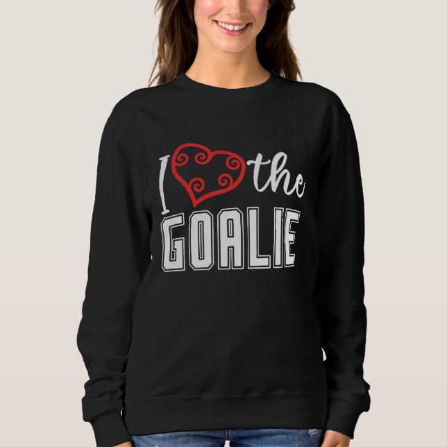 Heart the Goalie Lacrosse Mom LAX for women boys g T Shirt (Framsida)