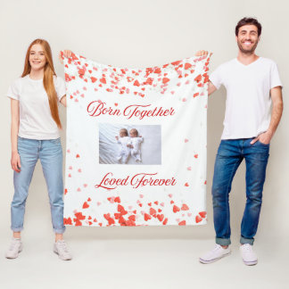 Heart Theme Twin Fleecefilt