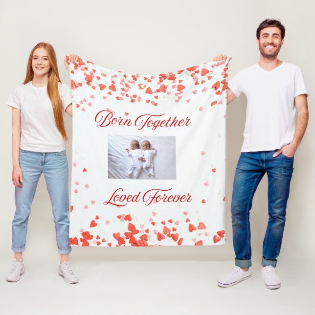 Heart Theme Twin  Fleecefilt (På plats)