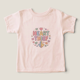 Heart Thief" Cute Retro Colorful Hearts Toddler T- T Shirt