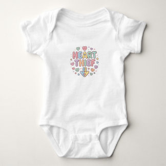 "Heart Thief" Söt Bebis Bodysuit - Söt Alla Hjärta T Shirt
