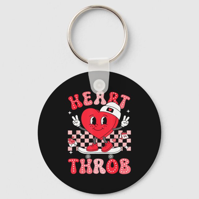 Heart Throb Groovy Valentine Toddler Men Boys Cute Nyckelring (Framsida)