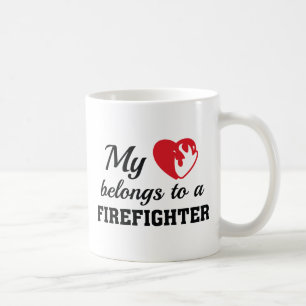 Heart Tillhör Firefighter Kaffemugg