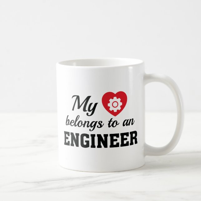 Heart Tillhör Ingenjör Kaffemugg (Höger)