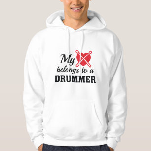 Heart Tillhörs Drummer Hoodie