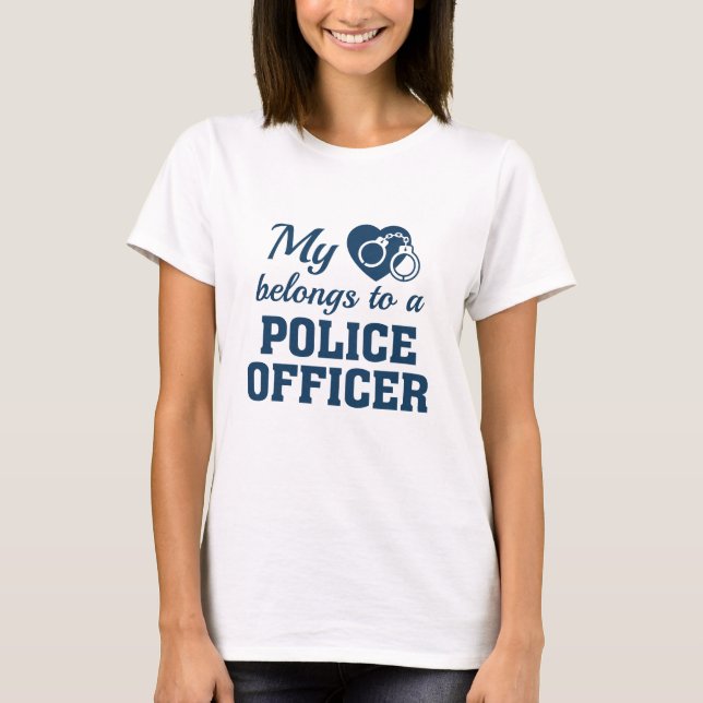 Heart Tillhörs polis T Shirt (Framsida)