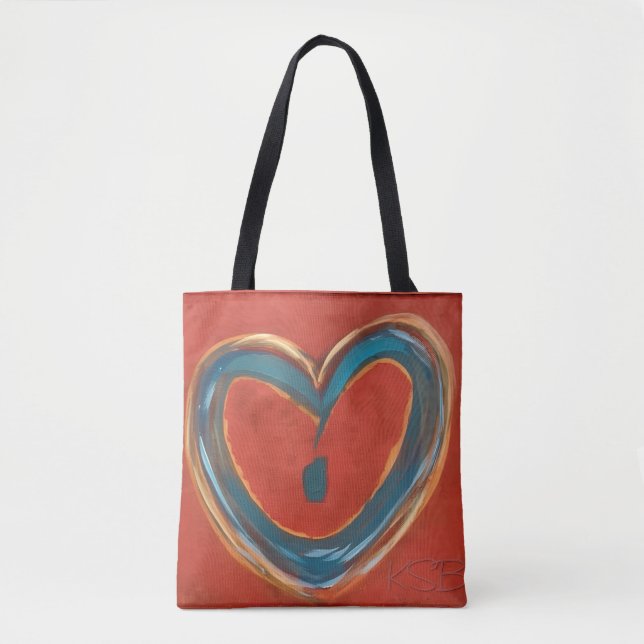 Heart Tote Tygkasse (Framsida)