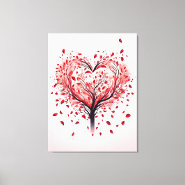 Heart träd canvastryck